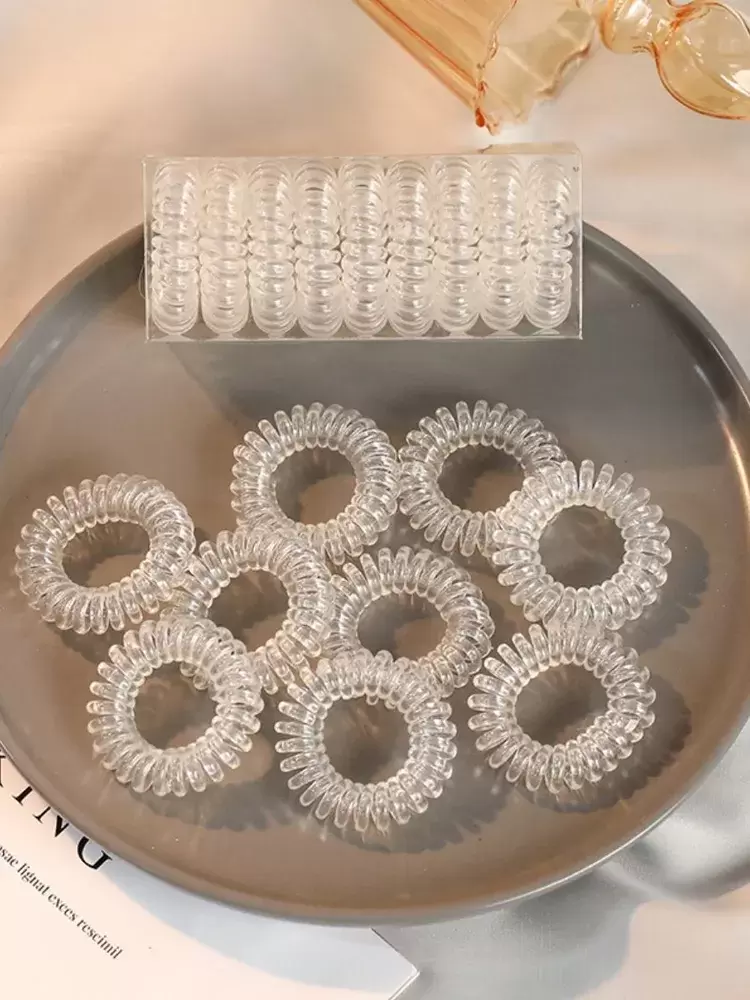 OC65084 Резинки пружинки для волос набор прозрачные