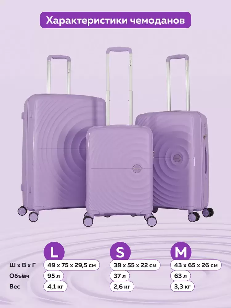 OC65424 Чемодан Полипропилен